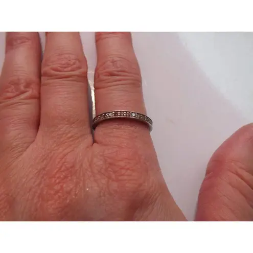 Sterling Silver Size 9 1/4 Eternity Infinity Ring