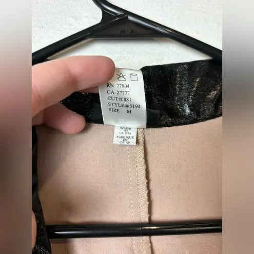 Dreamgirl Vintage Woman’s Beige & Black Y2K Sexy Zip Up Mini Dress Size Medium