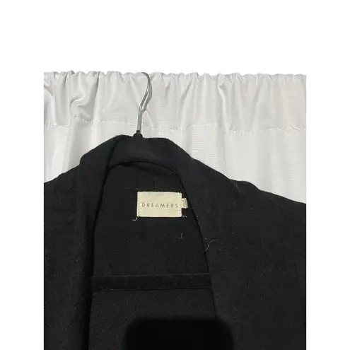 Dreamers Womens Open Front Black Cardigan Sweater Lightweight Knit Long Sleeve