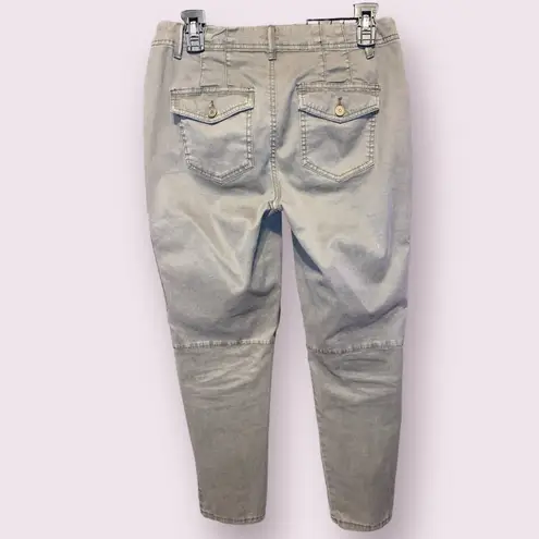 White House | Black Market  Embroidered Utility Slim Cargo Jeans - size 2