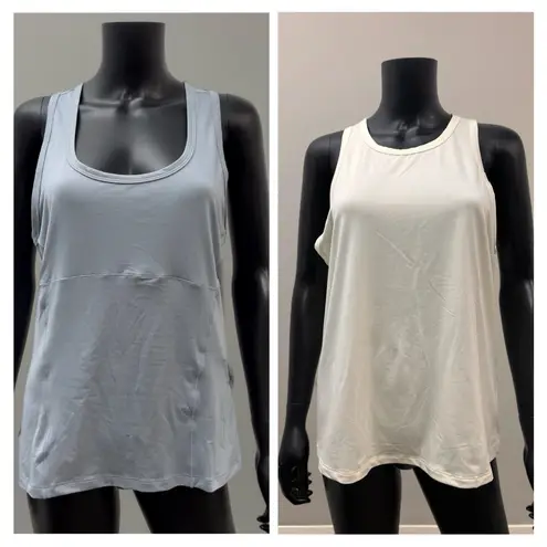 Fabletics NWOT  Women's Tank‎ Top Bundle L Gray & Butter Yellow Trendy Activewear