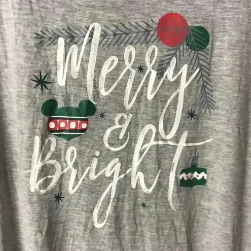 DISNEY PARKS SZ XXL MERRY & BRIGHT HOLIDAY SHIRT Black
