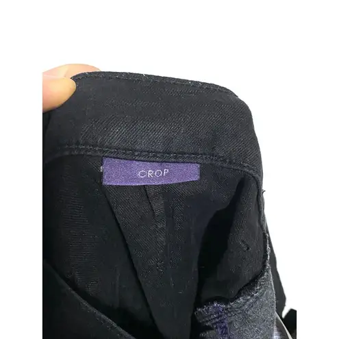 NYDJ Crop Black Pants Lift Tuck Technology Stretch Linen Tencel Spandex Blend 6