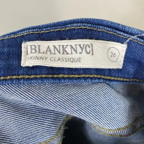 BLANK NYC  Skinny Classique Ripped Patched Low Rise Skinny Jeans