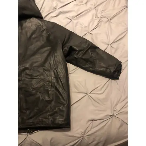 AMBIENCE 100% leather revisable jacket size L. Black