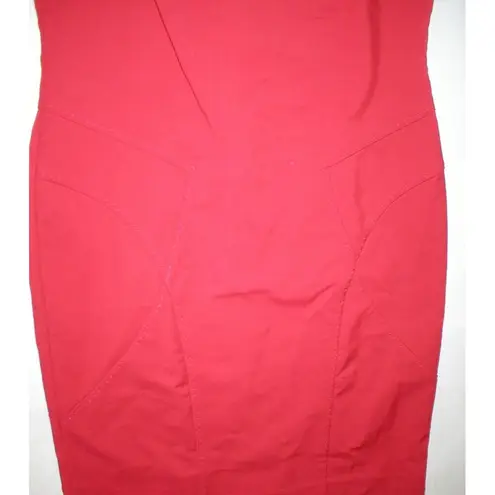 New Womens NWT Designer Paperwhite Collection Red Dress 12 Sheath Seamed Office