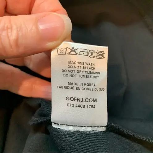 Goen.J Black Cheetah Print Long Sleeve Burnout Tee T