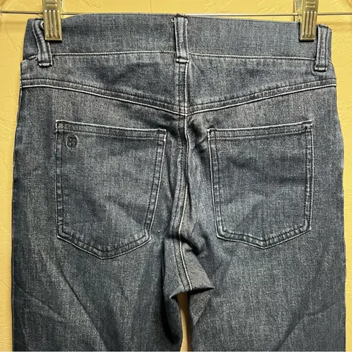 Betabrand Dark Blue Pull On Straight Leg Yoga Denim Jeans