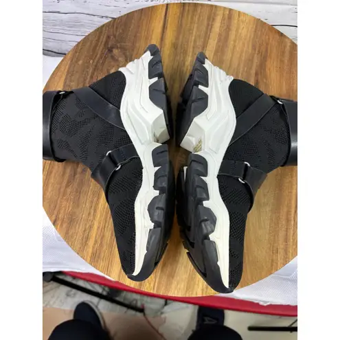 Women's JLO Black & White Sock Chunky Sneakers Size 9