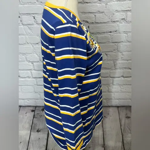 Bob Mackie wearable art embroidered Daisy top size small