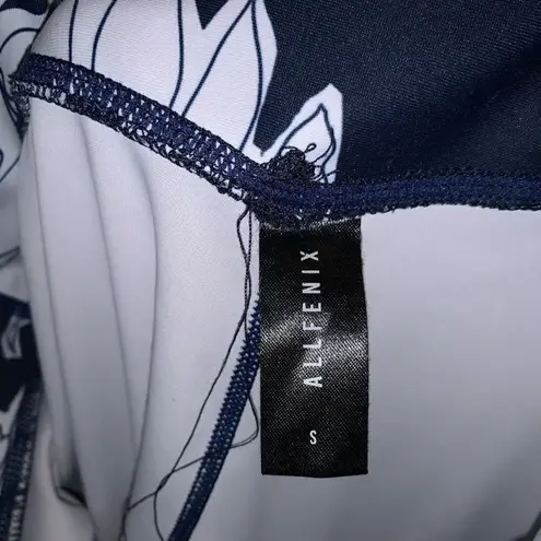 All Fenix Arlo blue & white tropical flower S Athleisure leggings