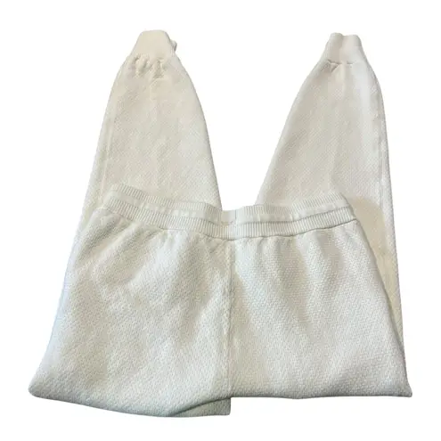 Tommy John Joggers Women’s Medium Cream Waffle Knit Winter Pants