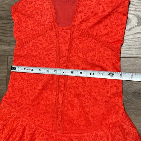 Stella McCartney X Adidas Floral Mesh Tennis Dress Tomato Red Size XS/S