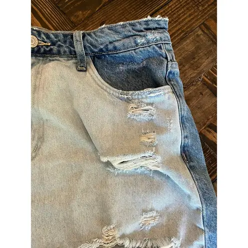 Vervet  Color block Denim Cut Off Jean Shorts Women Large Fringe Western Summer - Image 8