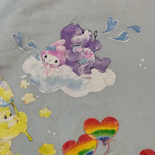 Sanrio Hello Kitty X Care Bears Collab Graphic Hoodie Women's Size XXL Full Zip Blue