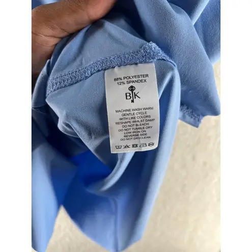Belyn Key Womens Tops Size L Stretch Sleeveless Polo Blue Size L