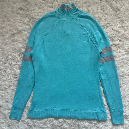 Nils Women's Big Sky Sweater 1/4 Zip Pullover Long Sleeve Blue Silver M Size M