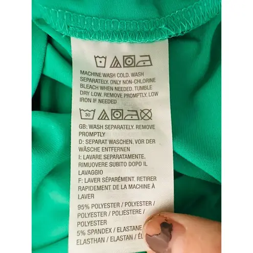 Susan Graver Womens 2X Green Liquid Knit Open Cardigan Ruched Sleeve Travel