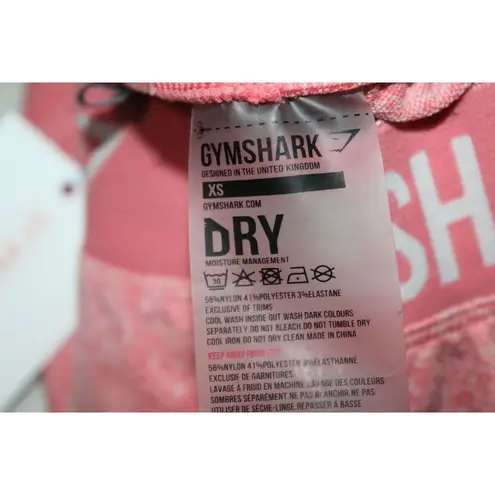 Gymshark Womens  Flex Leggings Pink White Full Length Seamless Leggings Size XS