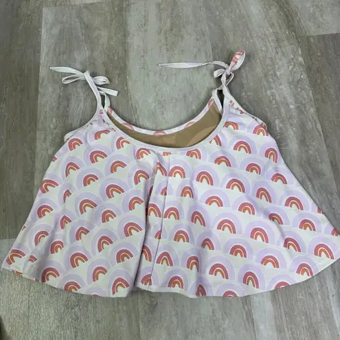 Kortni Jeane bikini Swing Top Mix n’ match Rainbow Print size Medium