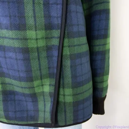 Jachs Girlfriend NWT green blue plaid Buffalo Sherpa jacket, size M