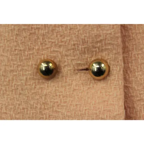 Milly Blazer Womens Double Breasted Collar Gold Buttons Wool 4 Peach Orange