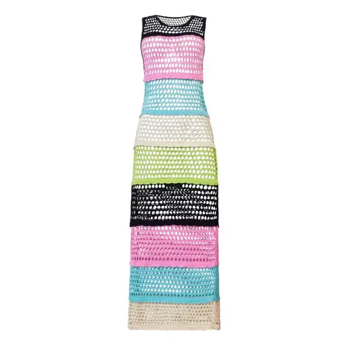 NWT! PQ Swim Midnight Perry Crochet Knit Maxi Dress