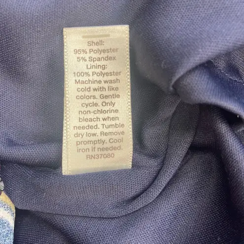 Est. 1946 Womens Jumpsuit Sleeveless Mixed Stripe Wide Leg Size XL Navy Blue Tie Waist