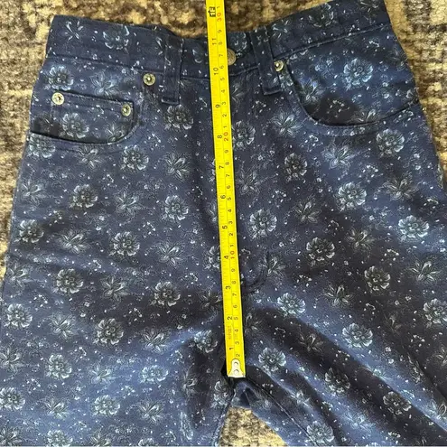Les Olivades Women’s Size 38 S Monogram Block Print Blue Patterned Pants