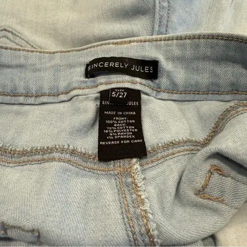 Sincerely Jules Women’s Light Wash Cropped Jeans Size 5