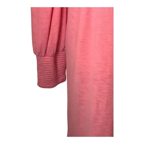 Nation Ltd Dress Women Medium Pink Long Puff Sleeve Loren Mini Preppy Tee