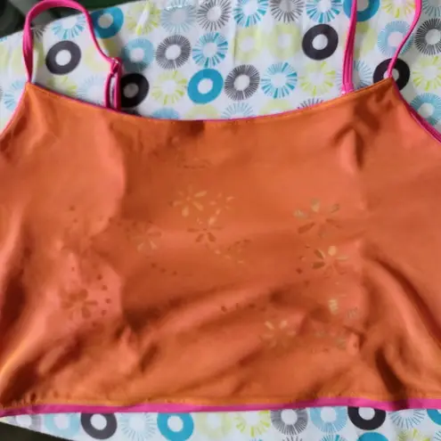 Frederick's of Hollywood Vintage Hot Pink Strappy Crop Top