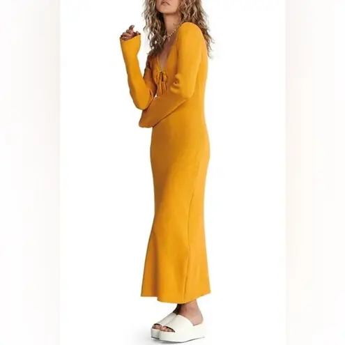 Charlie Holiday Mahalia Knit Dress Golden Size Small NWT