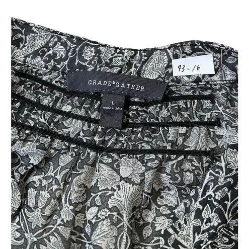 Grade & Gather Black Balloon Sleeve Long Sleeves Top Women's Size Large | 43-16