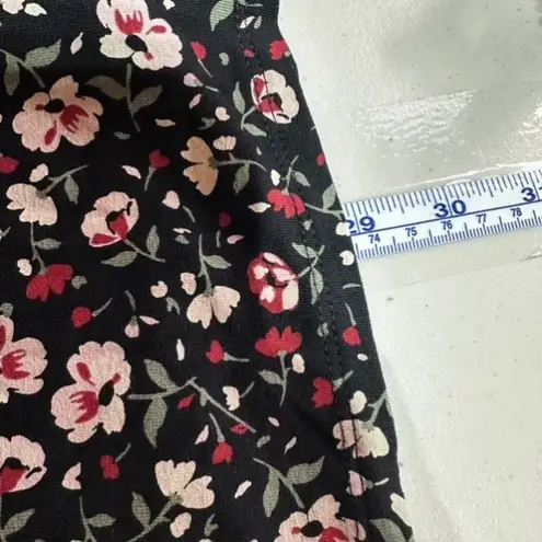 NWT J. Jill Women's Wherever Floral Crew Neck 3/4 Sleeve Blouse Black XL Petite