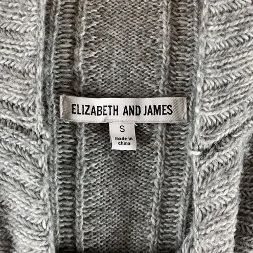 Elizabeth and James Ash Gray Minimalist Ribbed Knit Turtleneck Sweater Size S - Image 4