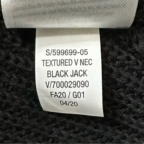 Old Navy NWT  Black Textured V-Neck Pull Over Tunic Sweater, Sz MEDIUM