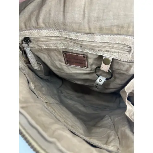 Studio Caleidoscope Gatti Leather Stud Embellished Backpack in Beige Brown