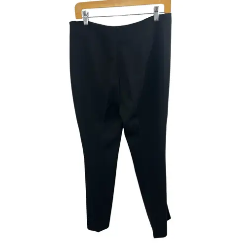 Akris Black Women's Pants 8 Wool High Rise Career Quiet Luxury Trousers Work