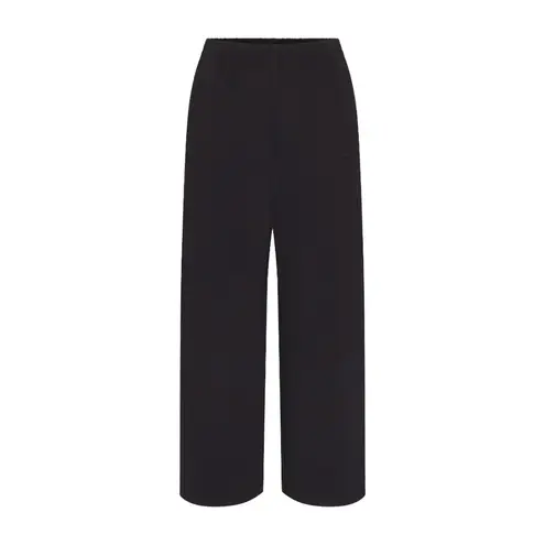 SKIMS Boyfriend Fleece Straight Leg Pant in Washed Onyx, Size Small