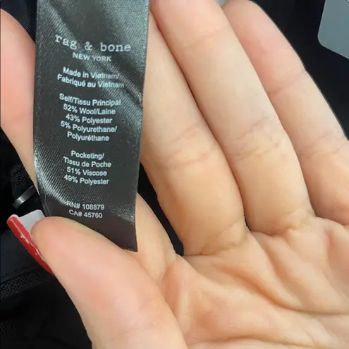 Rag and Bone  Irina Wool Blend Tailored Shorts Black size 2