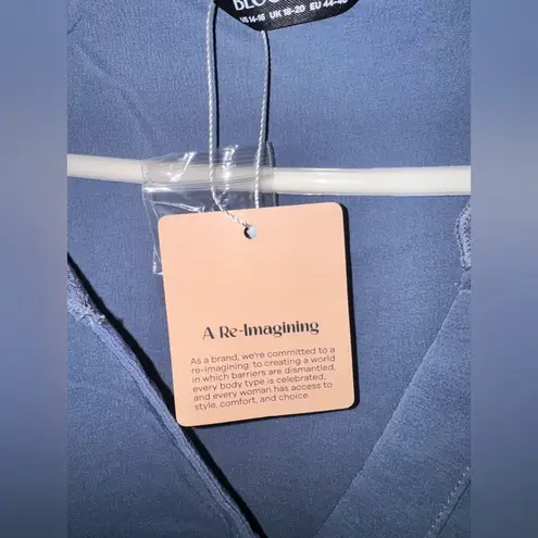 Bloomchic Women’s Navy Blue Button-Front Blouse Size 14-16 NWT