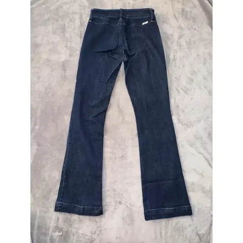 KanCan Women's Wide Leg Stretch Denim Dark Wash Jeans Blue Size 25