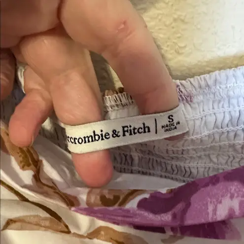 Abercrombie & Fitch  Emerson Poplin Puff Sleeve Midi Dress Size Small