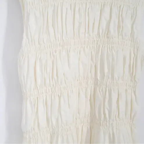 Rails Tilda Smocked Midi Dress Cotton Poplin Sleeveless in White Women's S