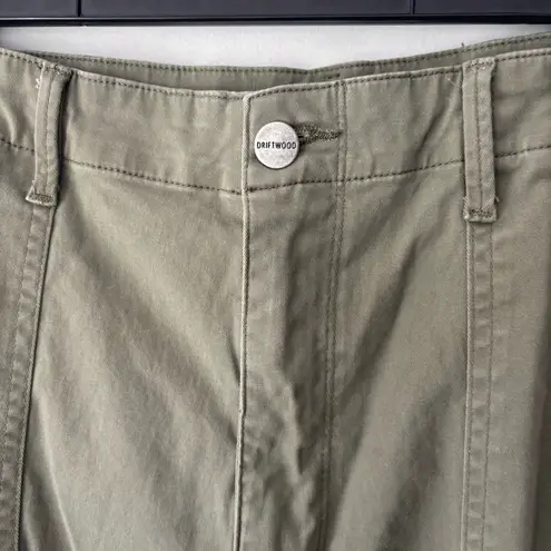 Driftwood Jeans Utility Boyfriend Crop Pant Portofino Green Floral Embroidered