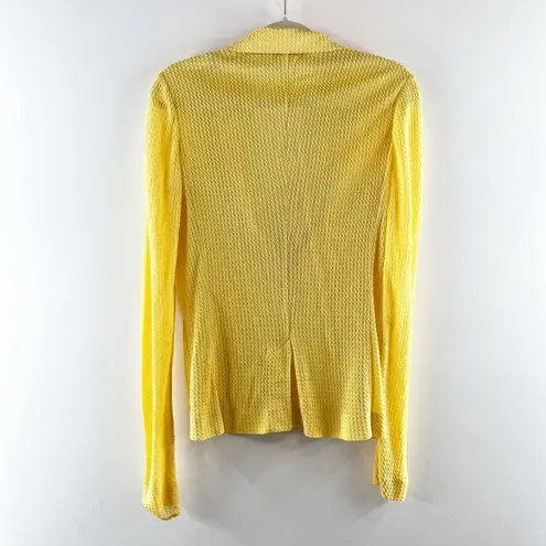 Missoni Vintage Cotton Lightweight Double Button Blazer Jacket Yellow 12