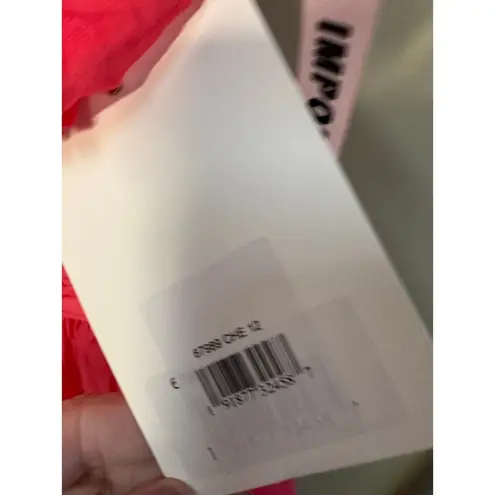 Mac Duggal NWT Ruffled One Shoulder Asymmetrical Gown in Cherry Size 12