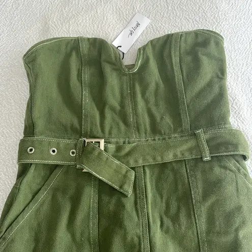 Nasty Gal  Twill Bandeau Mini Dress, BRAND NEW, Size 6, $88