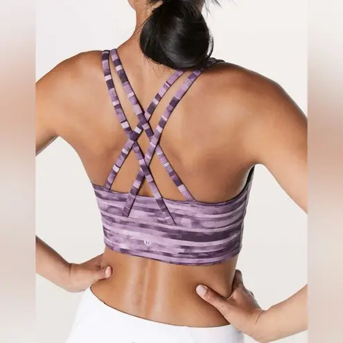 Lululemon  Energy Sports Bra Long Line Shadowed Smoked Mullberry Size 4